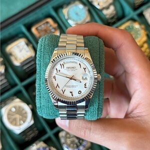 Seiko Mod: Arabic White Day Date